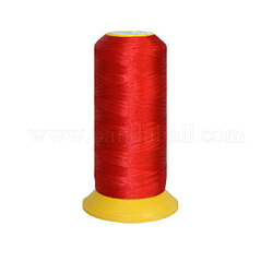 150d / 2 fil à broder à la machine, Fil à coudre de nylon, fil élastique, rouge, 12x6.4cm, environ 2200m / rouleau