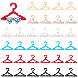 PH PandaHall 30pcs Earring Holder 6 Colors Earring Hanger Clothes Hanger Shape Jewelry Display Acrylic Necklace Mini Hanger Rack Dangle Earring Hanging Organizer for Retail Show Personal Exhibition