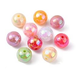 Perle acriliche poli stirene ecologiche, ab colore placcato, tondo, colore misto, 12mm, Foro: 1.1 mm