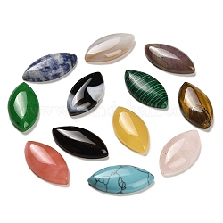 Cabochons de pierres précieuses mélangées naturelles et synthétiques, oeil de cheval, 29.5~30x15x5.5~6mm