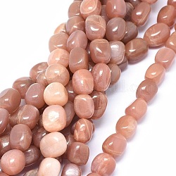 Natürliche sunstone Perlen Stränge, Oval, 12~16x10~13 mm, Bohrung: 1.2 mm, ca. 25~26 Stk. / Strang, 15.5 Zoll