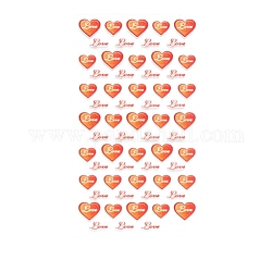 Valentine's Day 5D Love Nail Art Sticker Decals, Self Adhesive Heart Pattern Carving Design Nail Applique Decoration for Women Girls, Heart Pattern, 105x60mm
