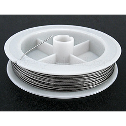 Tiger Tail Wire, Nylon-coated Stainless Steel, Light Grey, 0.35mm, about 164.04 Feet(50m)/roll