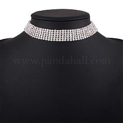 Литые колье ожерелья, со стразами, платина, кристалл, 11.81 дюйм