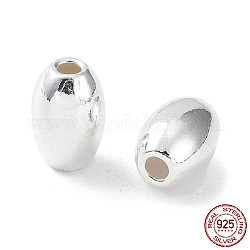 925 perlina in argento sterling, riso, argento, 9x6mm, Foro: 2 mm