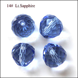Imitation österreichischen Kristallperlen, Klasse aaa, facettiert, Träne, Licht Himmel blau, 10 mm, Bohrung: 0.9~1 mm