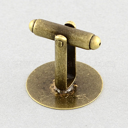 Messing Manschetten, Manschettenknopf Zubehör für Bekleidung, Accessoires, Antik Bronze, Fach: 14 mm, 17.5x14 mm