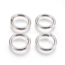 304 Stainless Steel Open Jump Rings, Stainless Steel Color, 12 Gauge, 16x2mm, Inner Diameter: 12mm, 260pcs/bag