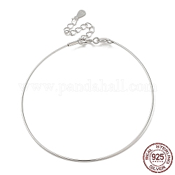 Bracelets en argent sterling 925 rhodié, bracelets de perles bricolage réglables pour femmes, avec tampon s925 et fermoir tournant, platine, 6-1/2 pouce (16.4 cm)