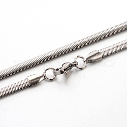 304 in acciaio inossidabile collane a catena serpente, colore acciaio inossidabile, 17.7 pollice (45 cm), 4x2mm