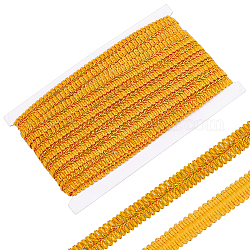 ポリエステルメタリック編組レーストリム  ムカデレースリボンの縫製  洋服小物・カーテン小物用  ゴールド  5/8インチ（16mm）  約10.94ヤード（10m）/カード