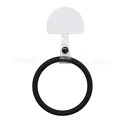 Portable Mobile Phone Shell Anti-Lost Pendant Ring, Silicone Bands, Black, 9x7.5x0.72cm