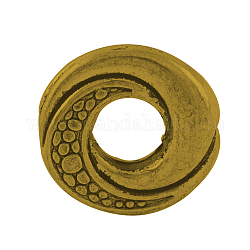 Abalorios de marcos de aleación de estilo tibetano, sin plomo y el cadmio, oro antiguo, 15x4mm, agujero: 1.5 mm, aproximamente 393 unidades / 1000 g