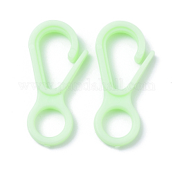 Cierres de pinza de langosta de plástico, verde claro, 33x15.5x4.5mm, agujero: 7.5 mm