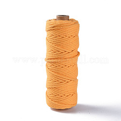 コットン糸  マクラメコード  装飾的な糸のスレッド  DIYの工芸品について  ギフトラッピングとジュエリー作り  オレンジ  3mm  約54.68ヤード（50m）/ロール