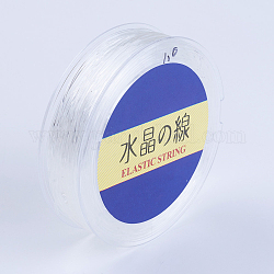 Chaîne de cristal élastique ronde japonaise, fil de perles élastique, pour la fabrication de bracelets élastiques, blanc, 0.6mm, 80 yards / rouleau, 240 pied/rouleau