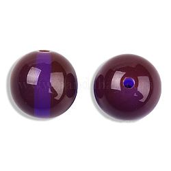 Harz perlen, Nachahmung Bienenwachs, Runde, lila, 13.5x13 mm, Bohrung: 2~2.3 mm
