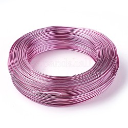 Alambre de aluminio redondo, alambre artesanal flexible, para hacer joyas de abalorios, color de rosa caliente, 12 calibre, 2.0mm, 55 m / 500 g (180.4 pies / 500 g)