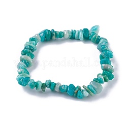 Natural Amazonite Beads Stretch Bracelets, with Korean Elastic Crystal Thread, 2 inch~2-1/8 inch(5.2~5.3cm)