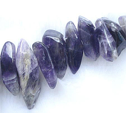 Amatista naturales, chips de piedras preciosas naturales, aproximamente 16-46 de diámetro, agujero: 1 mm, 16 pulgada / hebras