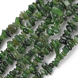 Chapelets de perles de jade naturel, puce, 5~8x5~8x2.5~8mm, Trou: 0.6mm, 30.94~31.97'' (78.6~81.2 cm)