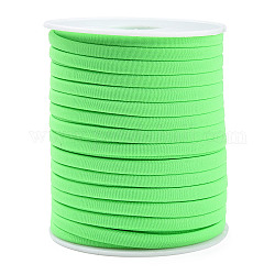 Cordón elástico de nylon suave hueco de 20 m, Accesorios de la ropa, verde césped, 5x3mm, alrededor de 21.87 yarda (20 m) / rollo