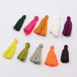 Cotton Thread Tassels Pendant Decorations, Mixed Color, 25~31x5mm, about 39~47pcs/bag