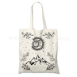 Pochettes en toile pliables, avec une poignée, sacs à bandoulière pour faire du shopping, modèle de montagne, 38x33 cm