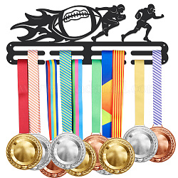 Porte-médaille de fer support mural d'affichage, avec des vis, de rugby, 150x400mm