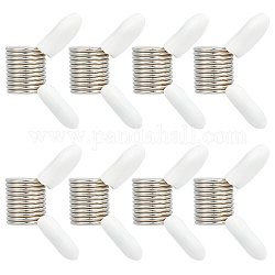 Sunnyclue 8 pièces 201 bouchons de perles en acier inoxydable, Mini pinces à ressort pour la fabrication de bijoux en perles, avec couvercles en plastique, couleur inoxydable, 1.8~2x3.1~3.2x1.2 cm, Diamètre intérieur: 0.8 cm