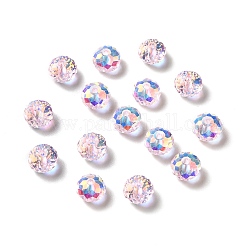 Perle di cristallo austriache imitazione di vetro, sfaccettato, rondelle, perla rosa, 8x6mm, Foro: 1 mm