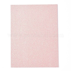 Doppelseitiger Kunstlederimitat, matt, Glitter Pulver, für diy ohrringe machen, rosa, 200x150x2 mm