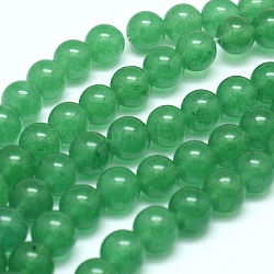 Natural Malaysia Jade Bead Strands, Dyed, Round, Green, 4mm, Hole: 1mm, about 95pcs/strand, 15.5 inch
