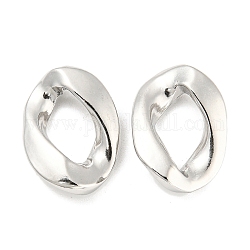 304 anelli di collegamento in acciaio inox, ovale intrecciato, colore acciaio inossidabile, 19x14x3.5mm, diametro interno: 11x7mm