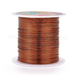 Alambre de cobre redondo alambre de cuentas de cobre para la fabricación de joyas, Plateado de larga duración, saddle brown, 24 calibre, 0.5mm, aproximadamente 75.45 pie (23 m) / rollo