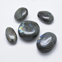 Abalorios labradorita natural, piedra caída, ningún agujero, oval, 30~66.5x25~48.5x15~26.5mm