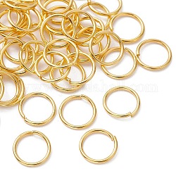 Latón anillos del salto abierto, anillos redondos, dorado, 18 calibre, 10x1mm, diámetro interior: 8 mm