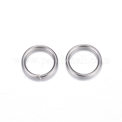 304 Stainless Steel Jump Rings, Open Jump Rings, Stainless Steel Color, 12x1.5mm, Inner Diameter: 9mm