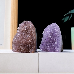 Geoda de amatista natural, especies de racimos de cristales, decoración de exhibición de piedra de energía mineral reiki para la meditación curativa, 25~70mm