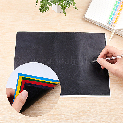 100 Sheets Carbon Paper, A4 Graphite Transfer Paper, Carbon Tracing Paper  and Copy Paper with Embossing Pen Set