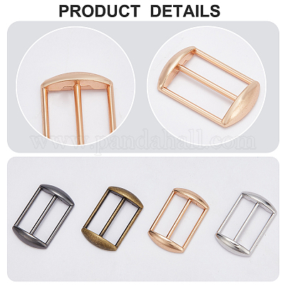 ZAHD 40 Pièces Mini Boucles Coulissantes Métal Pour Poupées Et Couture – 4 Couleurs Réglables