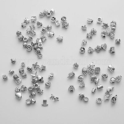 Tibetische Stil Legierung Großlochperlen&nbsp;TIBEB-Q070-01AS-1