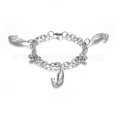 Wholesale 304 Stainless Steel Charm Bracelets Pandahall