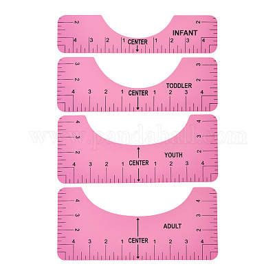  4pcs T-Shirt Ruler Guide Alignment Tool to Center