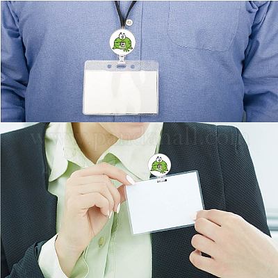 Cute Frog Retractable Badge Holders Cute Funny Badge Reel Badge Clip ID  Card Holders with Clip Keychain for Work Office Doctor Employee :  : Office Products