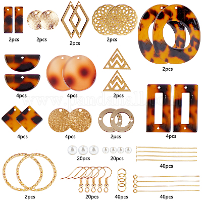 SUNNYCLUE DIY Cellulose Acetate(Resin) Earring Making Kits