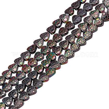 ARRICRAFT 2 Strands Electroplate Non-magnetic Synthetic Hematite Beads Strands G-AR0004-24-1