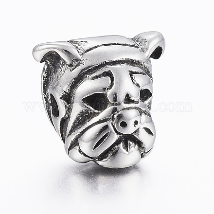 304 Stainless Steel Puppy Beads STAS-G153-76AS-1