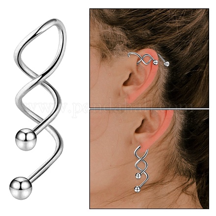 316 Stainless Steel Spiral Barbell AJEW-G042-02P-1