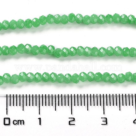Brins de perles de verre imitation jade peints au four DGLA-A034-J2MM-A10-1